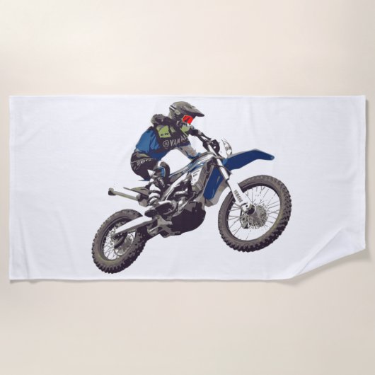 MOTOCROSS Badetuch. Strandtuch (Vorderseite)