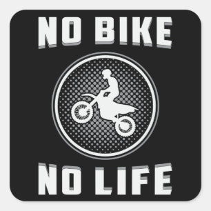 Motocross Bike Motorrad Biker Dirt Funny Geschenk Quadratischer Aufkleber