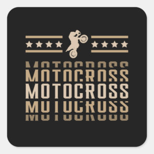 Motocross Bike Motorrad Biker Dirt Funny Geschenk Quadratischer Aufkleber