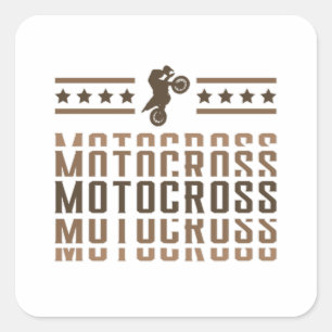 Motocross Bike Motorrad Dirt Funny Geschenk Idee Quadratischer Aufkleber