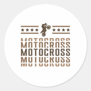 Motocross Bike Motorrad Dirt Funny Geschenk Idee Runder Aufkleber