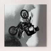 Motocross Biker - Rocky Mountains Jigsaw Puzzle (Horizontal)