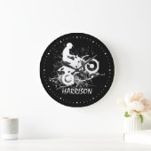 Motocross Biker Supercross Dirt Bike Große Wanduhr (Zuhause)