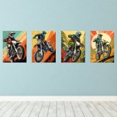 Motocross Bilderwand Sets (Holzboden)
