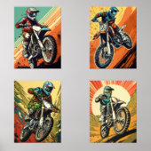 Motocross Bilderwand Sets (Vorderseite)