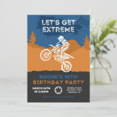 Motocross Birthday Einladung | Einladung von Dirt (Stehend Vorderseite)