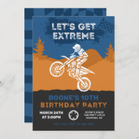 Motocross Birthday Einladung | Einladung von Dirt