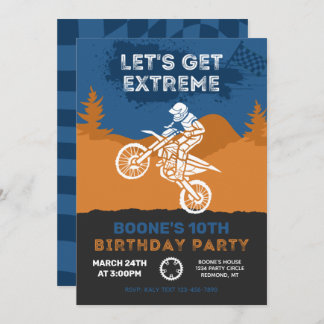Motocross Birthday Einladung | Einladung von Dirt 