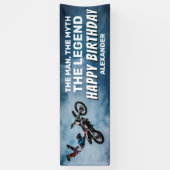 Motocross Birthday | Mann, Myth, Legende Banner (Vertikal)
