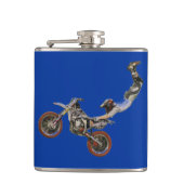 motocross blau flachmann (Vorderseite)