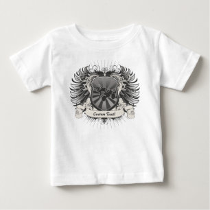 Motocross-Bremsungs-Wappen Baby T-shirt