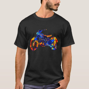MOTOCROSS BUNTE MALEREI KUNST T-Shirt
