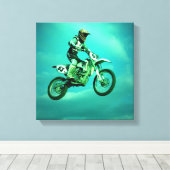Motocross Canvas Print Leinwanddruck (Insitu (Holzboden))