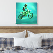 Motocross Canvas Print Leinwanddruck (Insitu (Schlafzimmer))