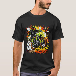 Motocross-Comic-Dirt-Bike-Fahrer T-Shirt