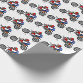 Motocross Dirt Bike Birthday Party Wrapping Paper Geschenkpapier (Ecke)
