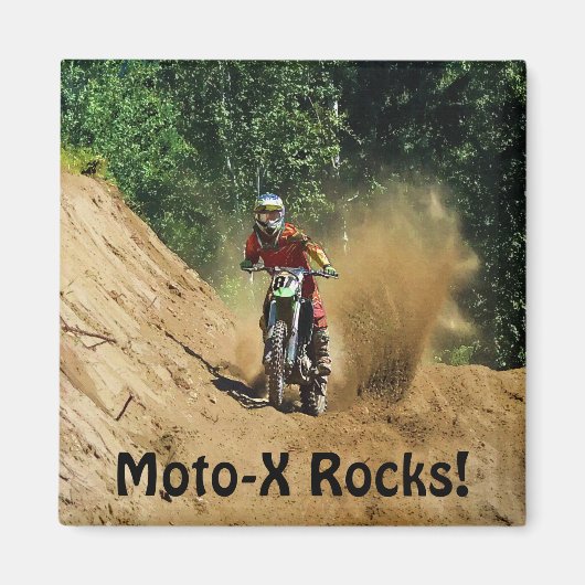 Motocross Dirt-Bike Champion Race Magnet (Vorne)