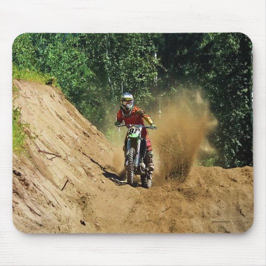 Motocross Dirt-Bike Champion Race Mousepad (Vorne)