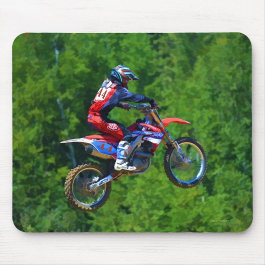 Motocross Dirt-Bike Champion Racer Mousepad (Vorne)