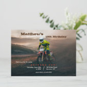 Motocross Dirt Bike Einladung (Stehend Vorderseite)