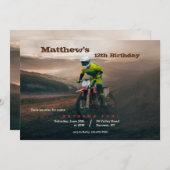 Motocross Dirt Bike Einladung (Vorne/Hinten)