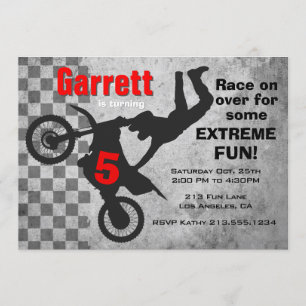 Motocross Dirt Bike Geburtstagsparty Einladung