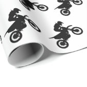 Motocross Dirt Bike Geburtstagsparty Geschenkpapier (Rolleneckpunkt)