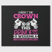 Motocross Dirt Bike Girl Geschenkpapier (Flach)