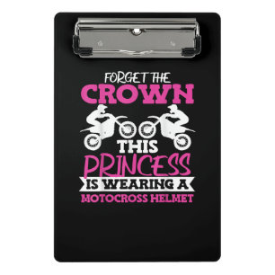 Motocross Dirt Bike Girl Mini Klemmbrett