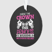 Motocross Dirt Bike Girl Ornament (Vorderseite)