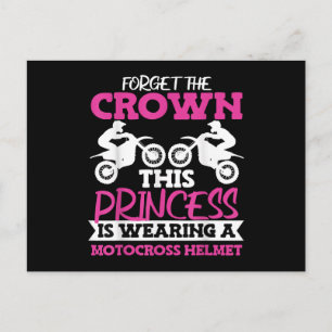 Motocross Dirt Bike Girl Postkarte