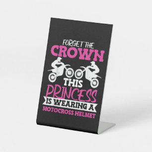 Motocross Dirt Bike Girl Sockelschild