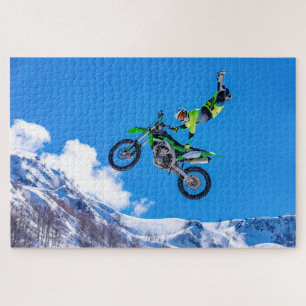 Motocross Dirt Bike Jump Berge Extremsport Puzzle