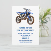 Motocross-Dirt-Bike-Jungen-Geburtstagsfeier