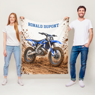 Motocross Dirt Bike Jungen-Geburtstagsfeier Fleecedecke
