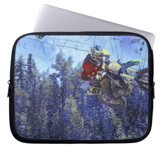 Motocross Dirt-Bike Meisterschaft Laptopschutzhülle (Vorderseite)