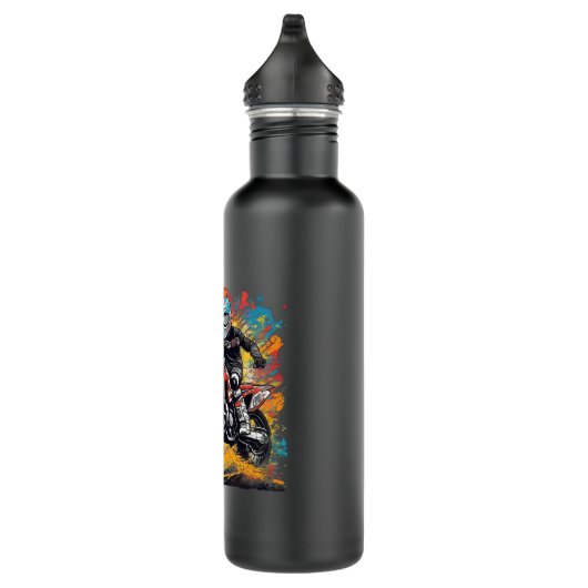 Motocross Dirt Bike Motocross Dirtbike Enduro Jump Edelstahlflasche (Rechts)