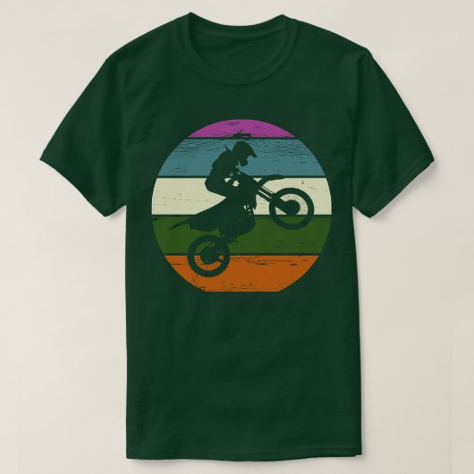 Motocross Dirt Bike Motorbike Sport Retro T-Shirt (Design vorne)