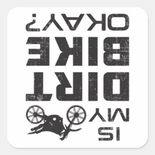 Motocross Dirt Bike Motorrad Funny Gift Idee Quadratischer Aufkleber