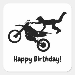 Motocross Dirt Bike Quadratischer Aufkleber