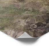 Motocross Dirt-Bike Racer One Wheel Poster (Ecke)