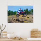 Motocross Dirt-Bike Racer Start Poster (Küche)