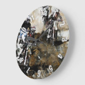 Motocross Dirt-Bike Racing Große Wanduhr (Winkel)