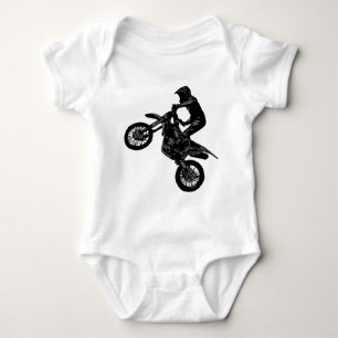 Motocross Dirt-Bike Rider Baby Strampler