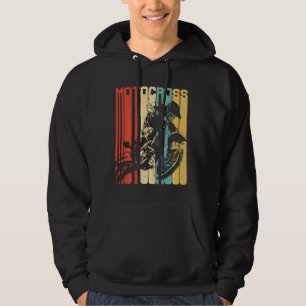 Motocross Dirt Bike Rider Retro Vintages Motorrad Hoodie