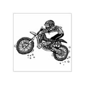 Motocross Dirt Bike Rubber Briefmarke Gummistempel (Prägung)