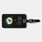 Motocross Dirt Bike Trick Stunt Night Moonlight Gepäckanhänger (Vorderseite horizontal)