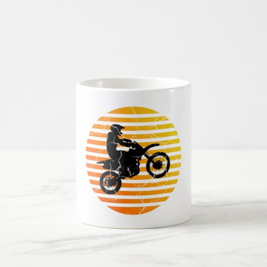 Motocross Dirt Bike Wandern bei Sonnenaufgang Kaffeetasse (Mittel)