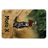Motocross Dirt-Racer Sportart Magnet (Horizontal)