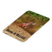 Motocross Dirt-Racer Sportart Magnet (Linke Seite)